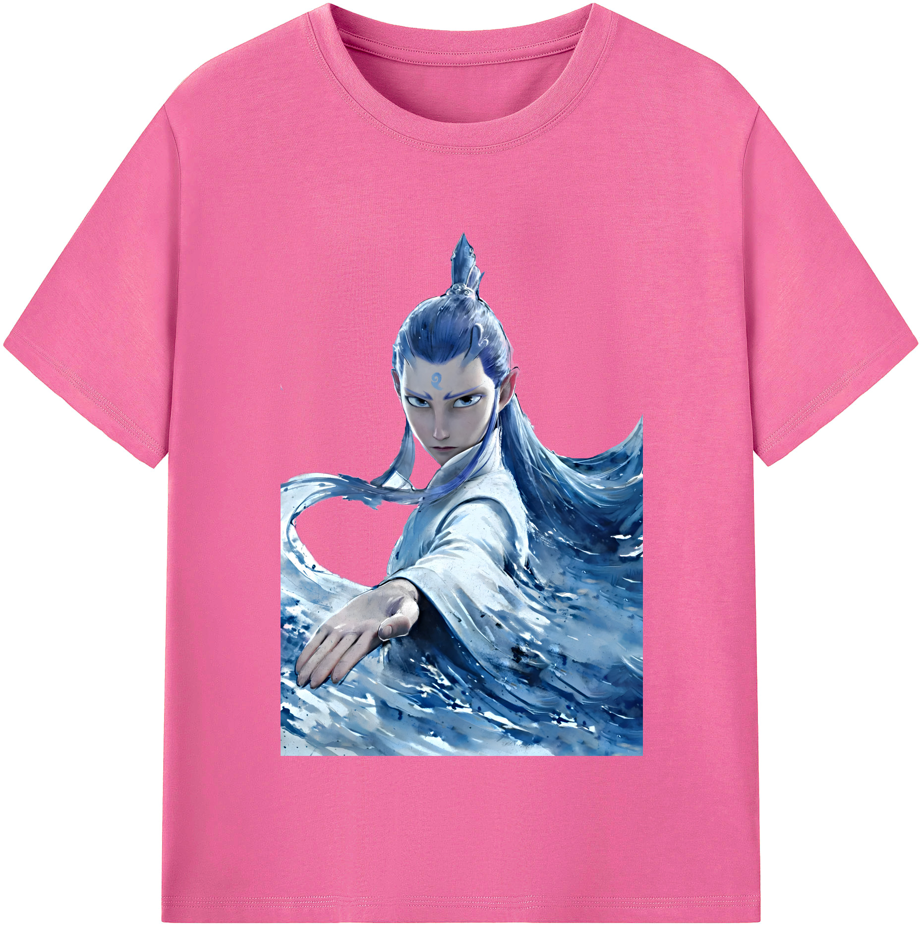 （画像用） Ne Zha 2 ナタ 魔童の大暴れ レディースカジュアルプリントTシャツ（綿100％）